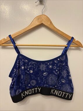Navy Celestial Bralette with Adjustable Straps